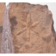 Votive stele, limestone, six-point symbol